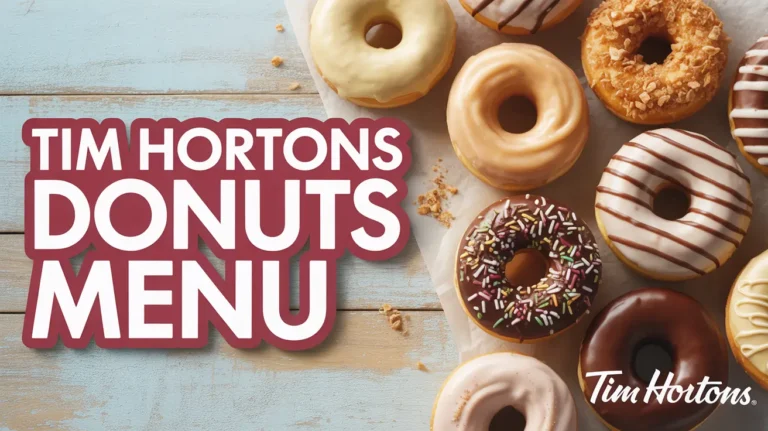 Tim Hortons Donuts Menu