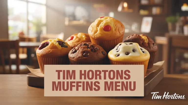Tim Hortons Muffins Menu