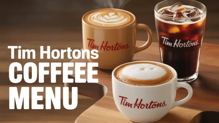 Tim Hortons Coffee Menu